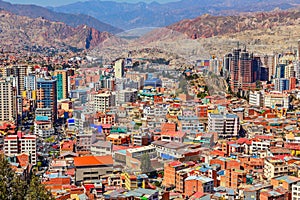 Nuestra Senora de La Paz rapidly growing colorful city suburbs w photo