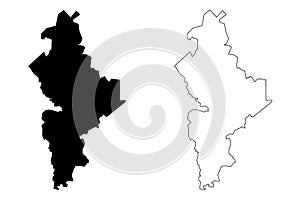 Nuevo Leon map vector photo