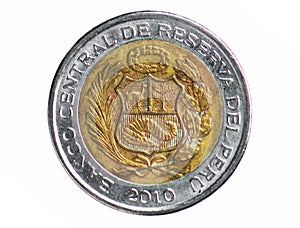2 Nuevos Soles coin, Bank of Peru photo