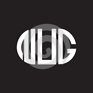 NUG letter logo design on black background. NUG creative initials letter logo concept. NUG letter design