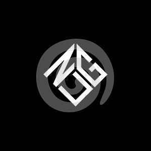 NUG letter logo design on black background. NUG creative initials letter logo concept. NUG letter design