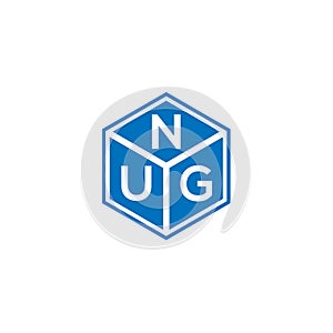 NUG letter logo design on black background. NUG creative initials letter logo concept. NUG letter design photo