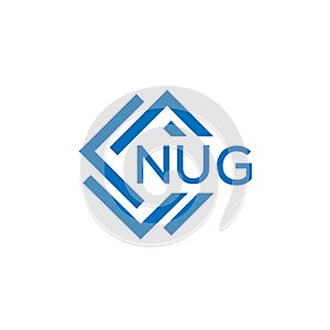 NUG letter logo design on white background. NUG creative circle letter logo concept. photo