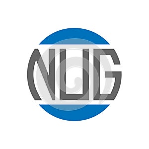 NUG letter logo design on white background. NUG creative initials circle logo concept. NUG letter design photo