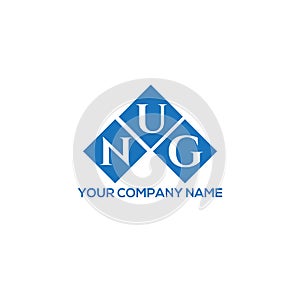 NUG letter logo design on white background. NUG creative initials letter logo concept. NUG letter design