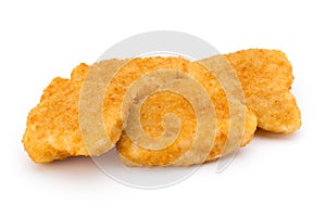 Nugget chiken on the white background