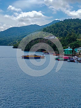 Nuha harbour on lake Matano