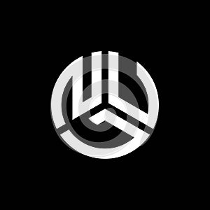 NUL letter logo design on black background. NUL creative initials letter logo concept. NUL letter design