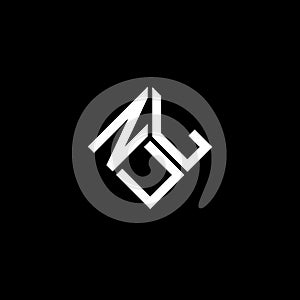 NUL letter logo design on black background. NUL creative initials letter logo concept. NUL letter design