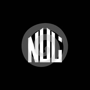 NUL letter logo design on BLACK background. NUL creative initials letter logo concept. NUL letter design.NUL letter logo design on