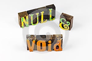 Null void invalid contract sign cancel empty agreement photo