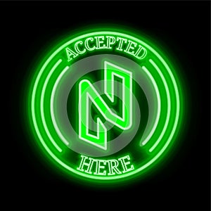 Nuls NULS accepted here sign photo