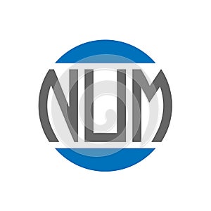 NUM letter logo design on white background. NUM creative initials circle logo concept. NUM letter design