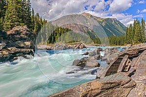 Numa falls and the Vermillion river in Kootenay National Park.British Columbia.Canada