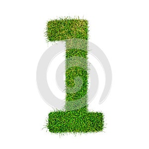 Number 1 one made of grass - aklphabet green environment nature