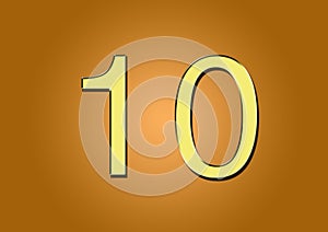 Number 10 for use on content creation