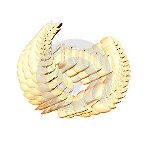 Number 10000 with laurel wreath or honor wreath as a 3D-illustration, 3D-rendering