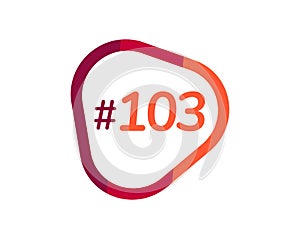 Number 103 image design, 103 logos