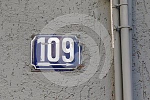Number 109  the number of houses  apartments  streets
