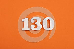 Number 130 - On orange foam rubber background