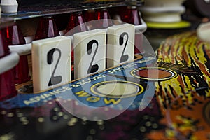 Number 2 Drop Targets on Pinball Machine