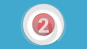Number 2 sign symbol animation motion graphics