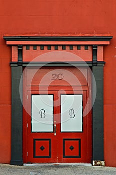 Number 20 Red Double Door