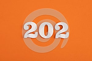 Number 202 - On orange foam rubber background