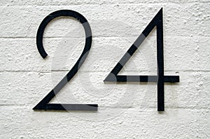 Number 24 sign