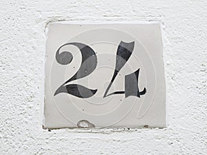 Number 24 sign