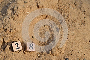 Number 28, number cube in natural concept2