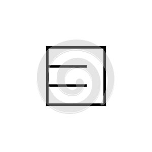 Number 3 square thin design symbol vector