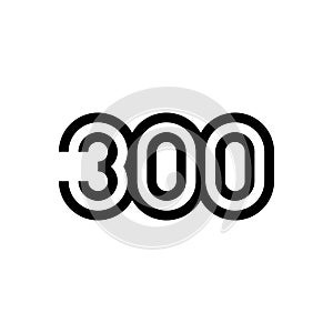 Number 300 vector icon design