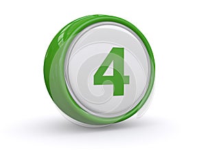 Number 4 button on white