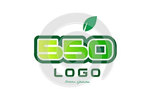 Number 550 numeral digit logo icon design