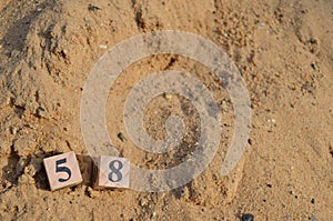 Number 58, number cube in natural concept2