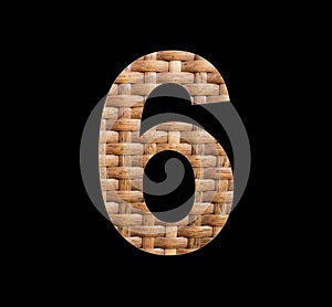 Number 6 - Symmetrically intertwined natural rattan background