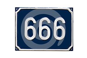 Number 666, devil sign and symbol