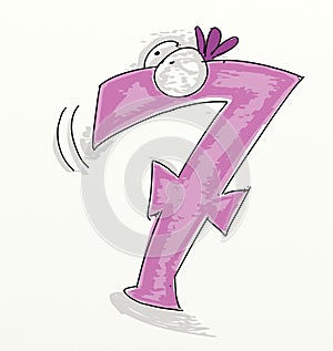 Number 7 animated numbers icons funny buttons