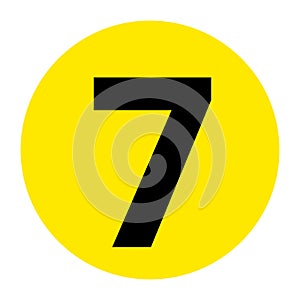 Number 7 Floor Marker Symbol, Vector Illustration, Isolate On White Background Label. EPS10