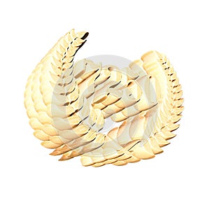 Number 7250 with laurel wreath or honor wreath as a 3D-illustration, 3D-rendering