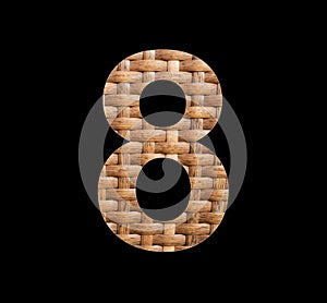 Number 8 - Symmetrically intertwined natural rattan background