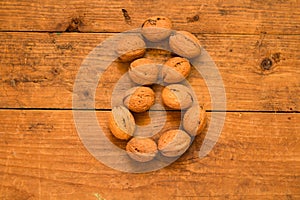 Number 8 from walnuts