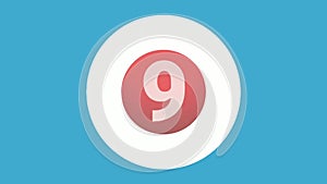 Number 9 sign symbol animation motion graphics