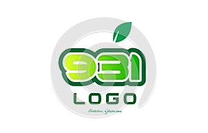 Number 931 numeral digit logo icon design