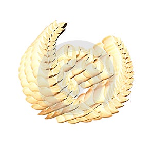 Number 9750 with laurel wreath or honor wreath as a 3D-illustration, 3D-rendering