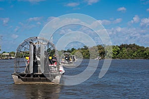 Number of airboats with tourists
