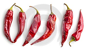 A number of arbol chiles