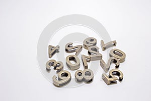 the Number Background 3D Numbers in Disarray on white