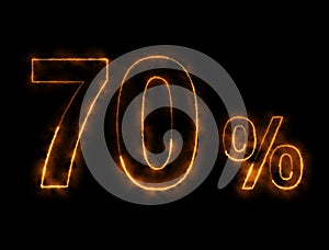 70% number Burning wire, Lightning effect